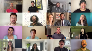John Krasinski reunites the original cast of <i>Hamilton</i> to the delight of one 9-year-old kid